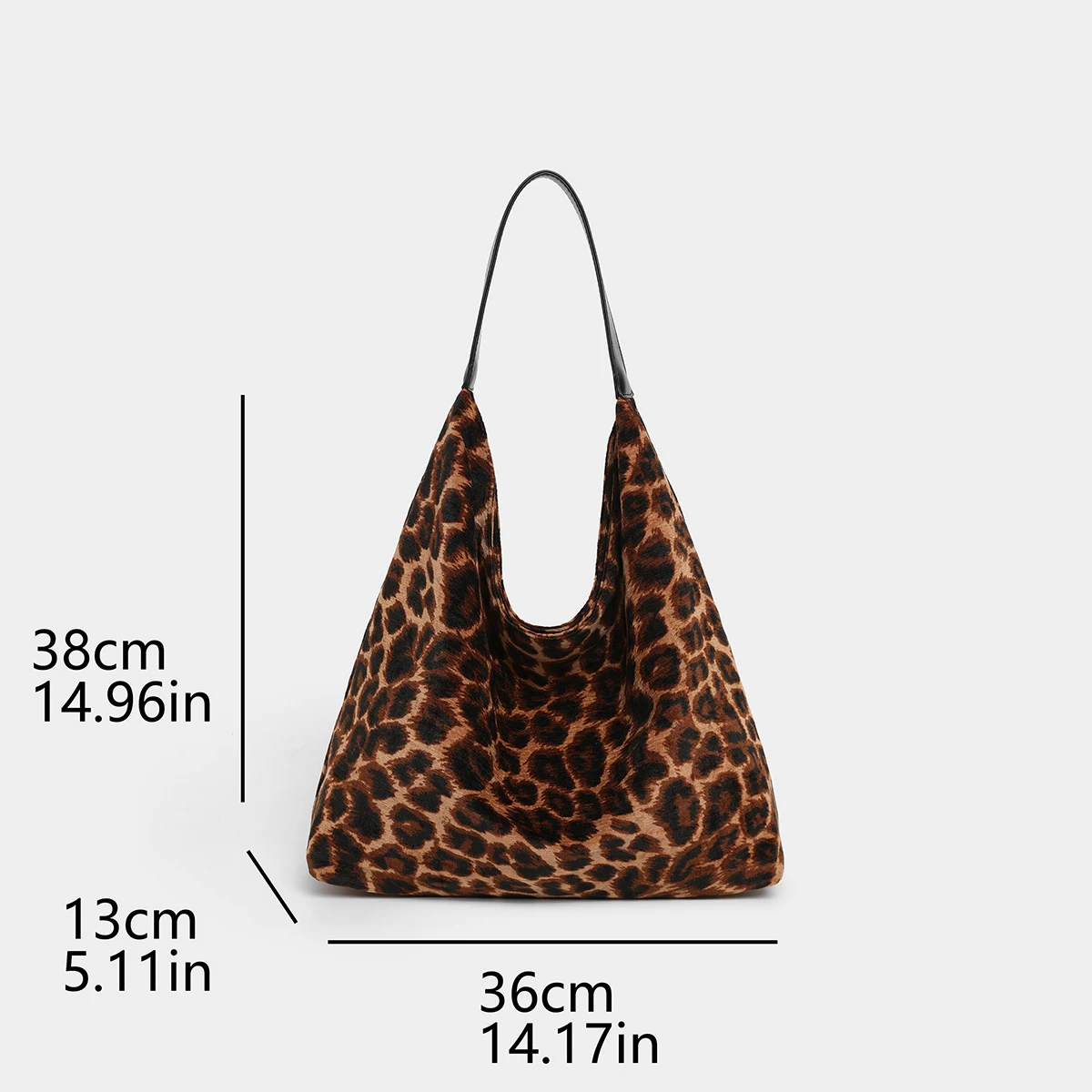

Women's minimalist retro shoulder bag, new leopard print fashionable shoulder bag, leather handbag suitable for commuting and ou
