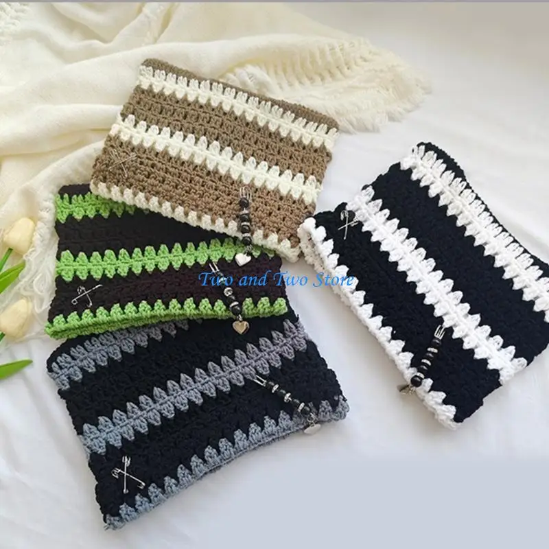 

HX6F Punk Cap Holiday Hat Slouchy Knitted Hat for Kid Teens Girls Devil Hat