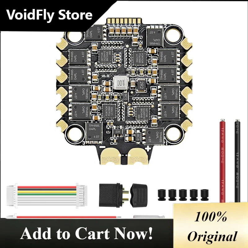 VoidFly E70 G2 2-8S 70A BLHeli_32|AM32 Firmware 128K 4 IN 1 ESC for FPV Racing Drone Racing and Freestyle