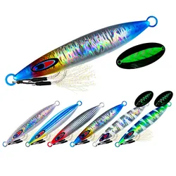 AS Slow JIg Pesca Lure Fishing Glow Jig WIth Hook Slow Falling Angler 40g60g80g Metal Hard Bait Sinking Jigging Leurre Bait