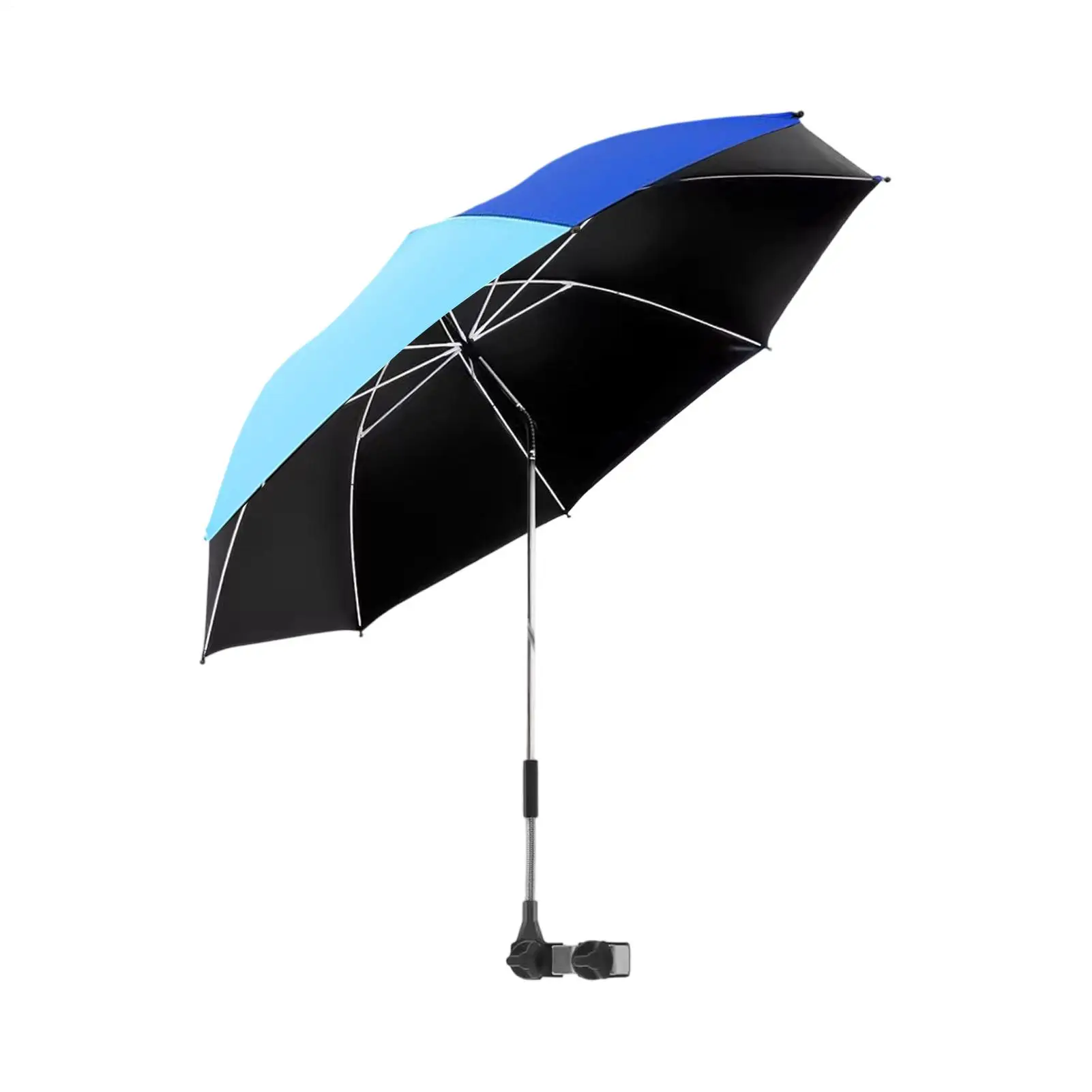 Beach Chair Umbrella Clip On UV Protection Canopy Chair Railing Clamp Umbrella For Beach Fishing Vacation Garden Backyard