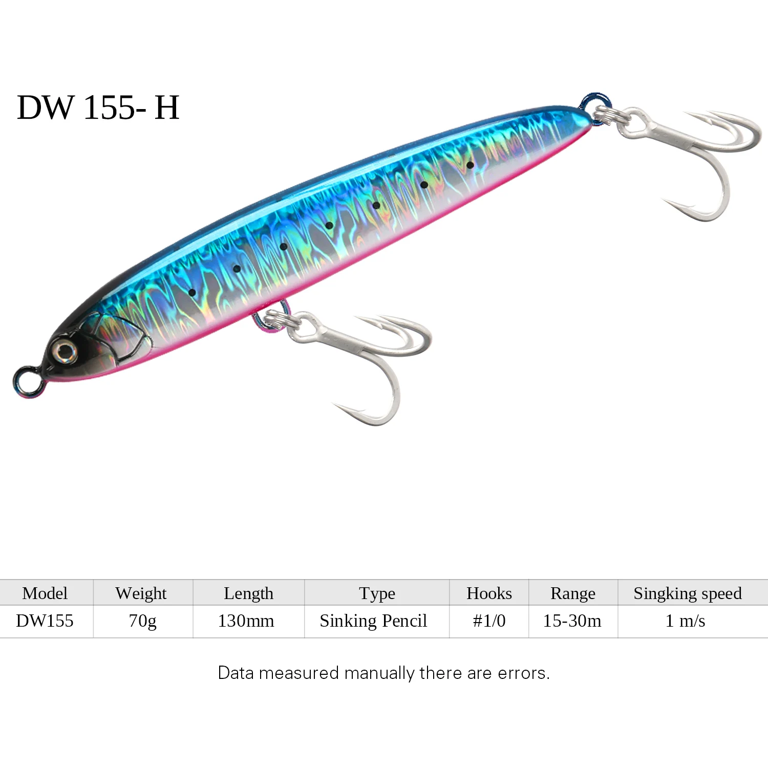 TSURINOYA Sinking Stickbait Potlood 130S Vissen Lokt 130mm 70g Wobbler Kunstmatige Harde Aas voor Zee Tonijn GT boot Vissen Lokken