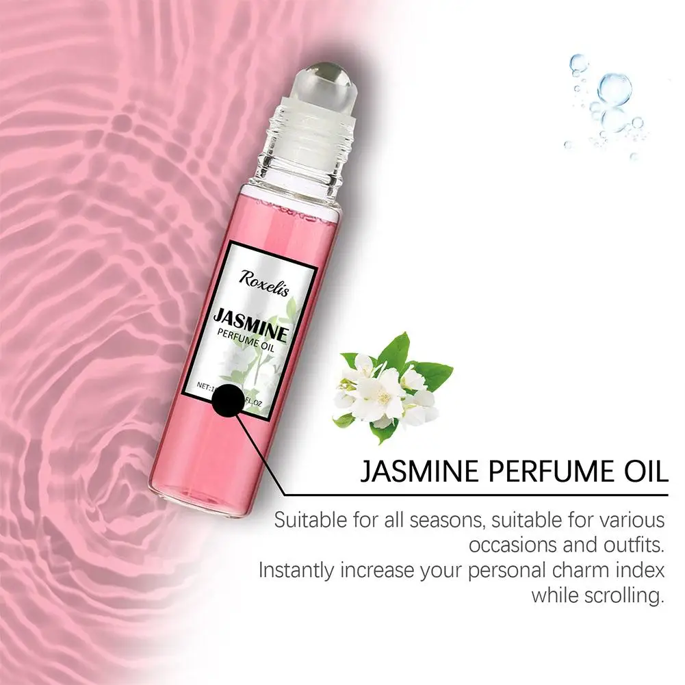 10ml Women's Pheromone Ball Bearing Jasmine Perfume, Lasting Fragrance, Fresh Charm, Refreshing and Elegant Perfume