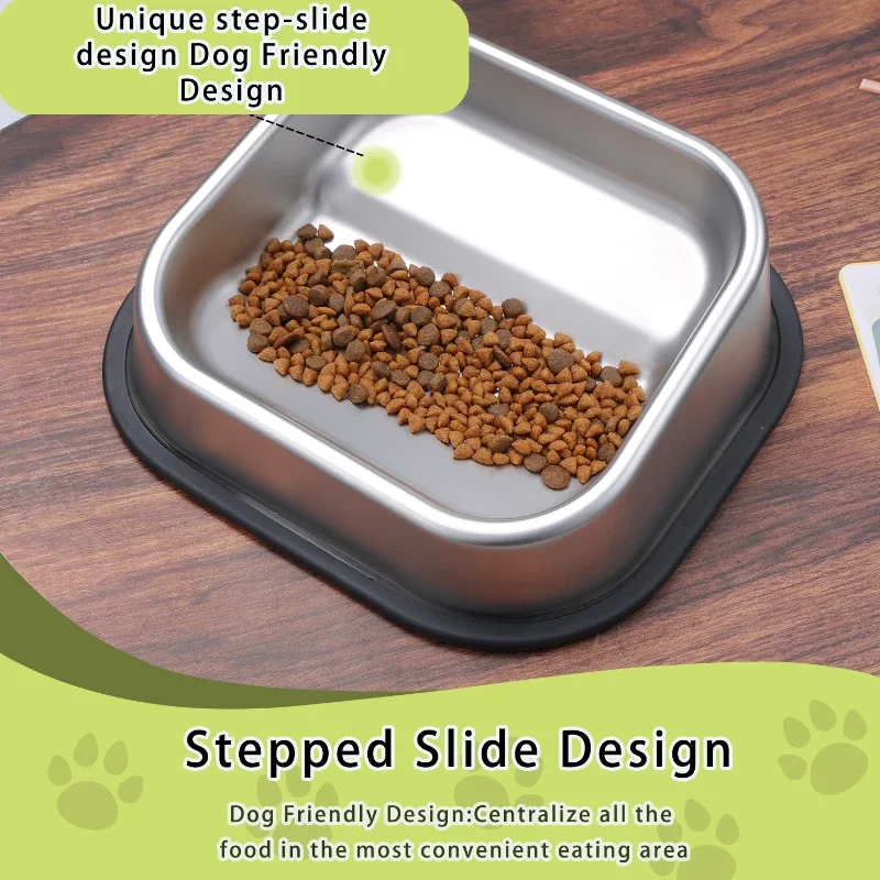 Stainless Steel Pet Step Slow Food Bowl,Pet Slower Food  Bowls Preventing Choking Healthy Design Dogs Bowl Suitable for All Dogs