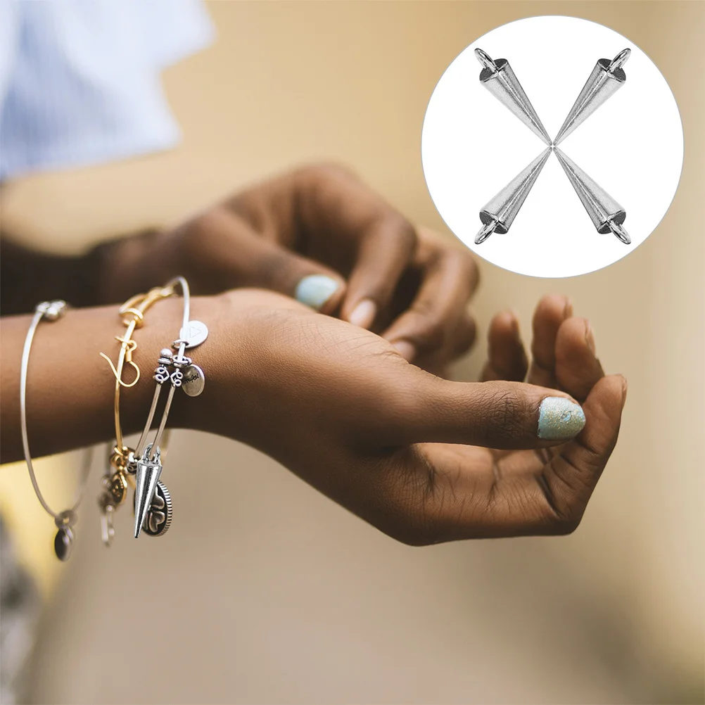 

30Pcs Zinc Alloy Cone Charms Spike Pendants for DIY Gothic Jewelry Making Bracelets Necklaces Spike Beads Gothic Charms