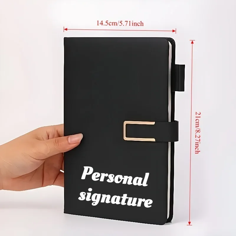 Custom A5 Vintage Leather Notebook with Personalized Soft Cover Bookmark Magnetic Clasp Journal Diary for Business College