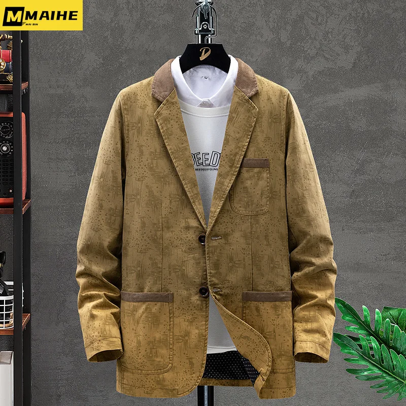 

Spring and autumn jacket men's Korean version fashion slim suit jacket brand classic clothing men's casual business trench coat