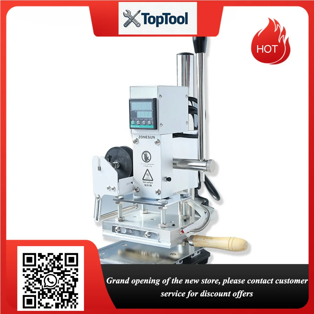 Multi-Function Digital Foil Hot Stamping Logo Embossing Brass Letters Label Bronzing Machine Leather Wood Stamp Tool DIY