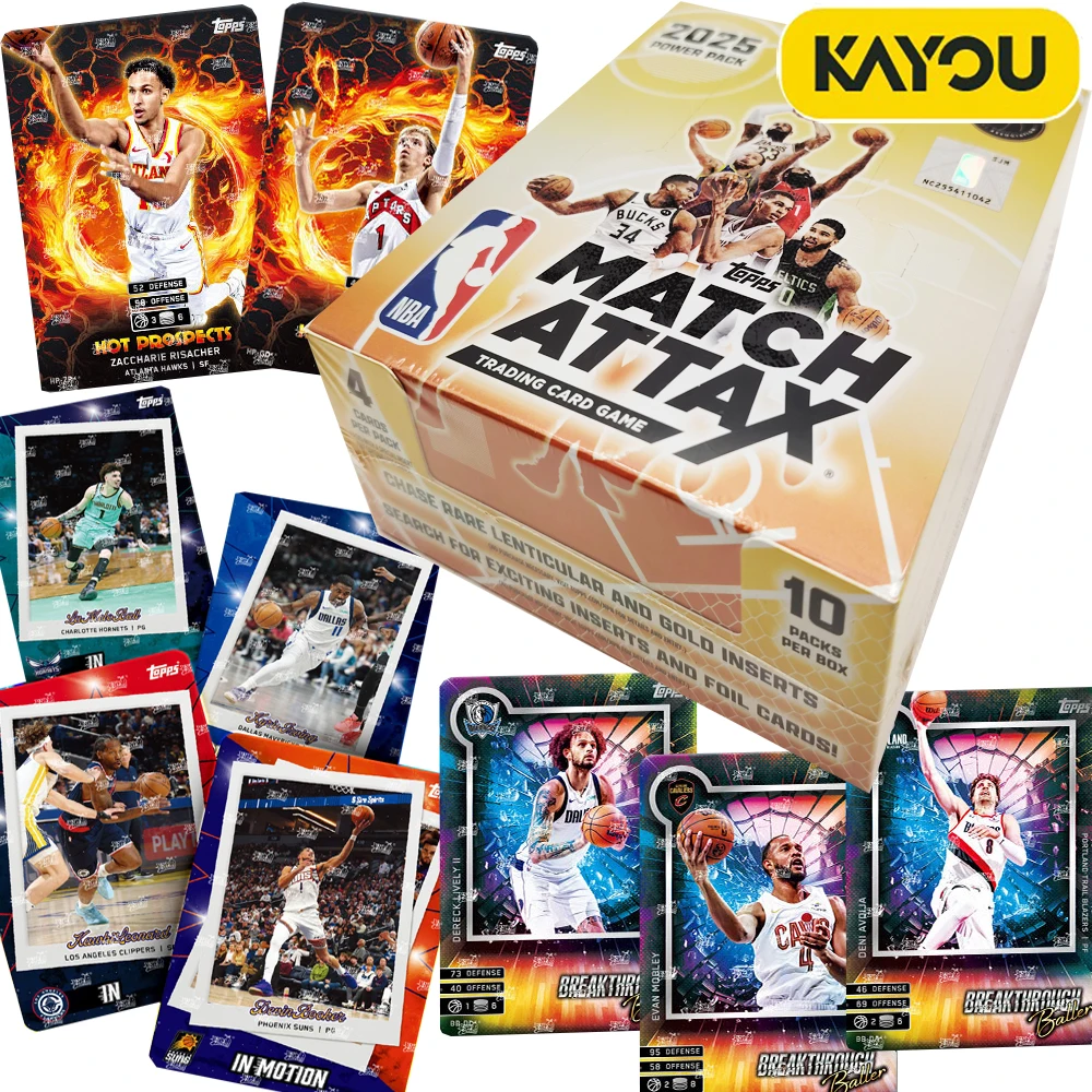 KAYOU Original NBA MATCH ATTAX Battle Cards High Quality Basketball Stars Competition Field Exciting Moments Cards Xmas Toy Gift
