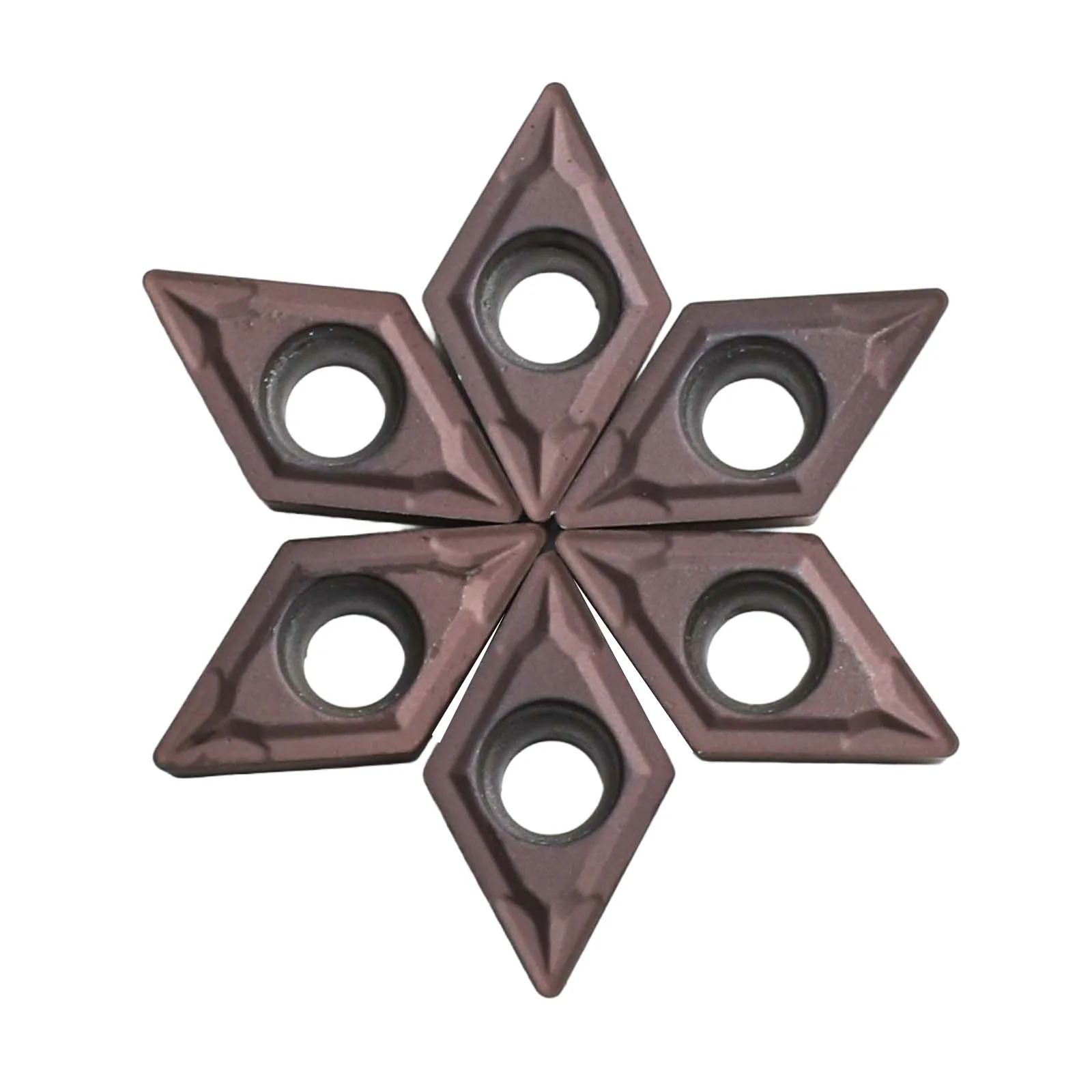 

10Pcs DCMT070204 205 DCMT21.51 Carbide Inserts For Lathe Turning Tool Boring Household Manual Power Tool Accessories