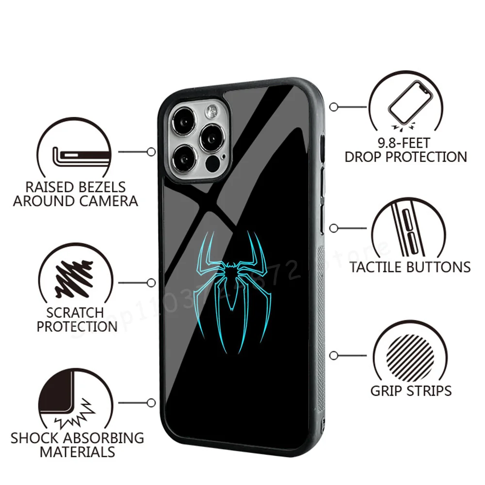 S-spider Man Phone Case Strong Magnetic For IPhone 15 14 13 Pro Max Mini Alex Mirror For Magsafe Wireless Charging Cover