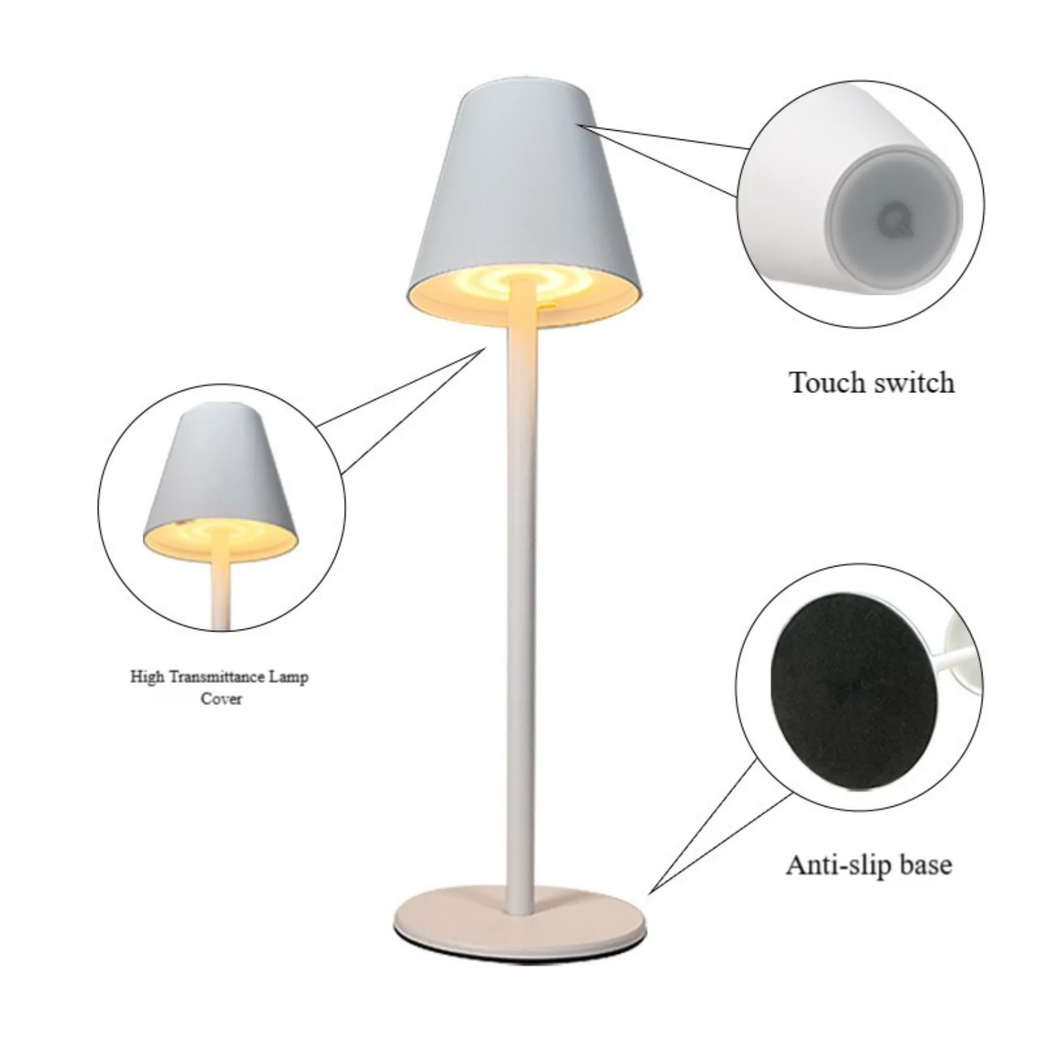 

Amazon LED Warm Light Charging Desk Lamp Simple Bedlight Lamp Bedroom Study Dining Room Decorative Atmosphere Desk Lamp