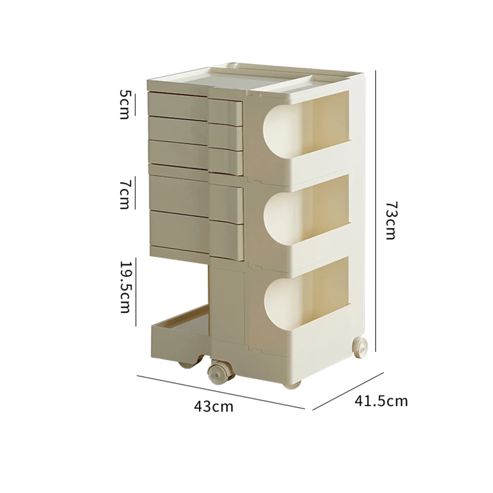 Multi Function 3 tier Office Kitchen Bathroom Storage Trolley Home Mobile Carts