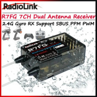 Radiolink R7FG RC Receiver 7 Channel 2.4G Gyro SBUS PPM PWM Voltage Transmission Telemetry 600m Long Range RX for RC Car Boat