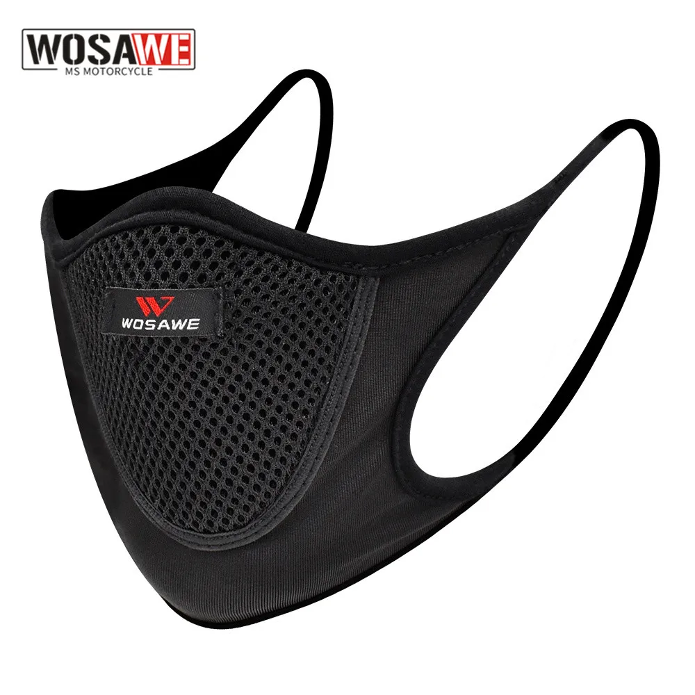 

WOSAWE Motorcycle Face Mask Anti-pollution Dustproof Breathable Reusable Washable Outdoor Sports Men Face Shield Protective Mask