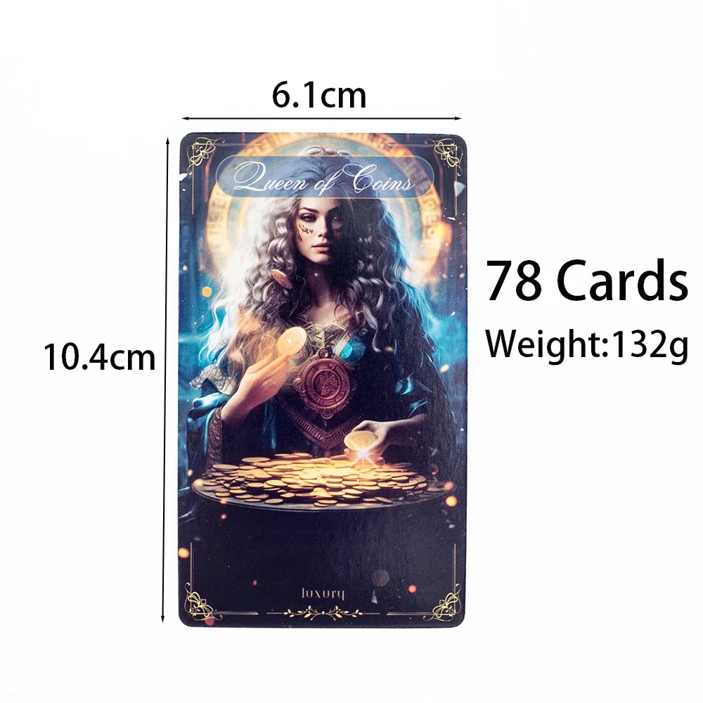 Divine Celestial Tarot English Visions Divination Board Game with 78 Cards for Family Party Fortune Telling High Quality Edition