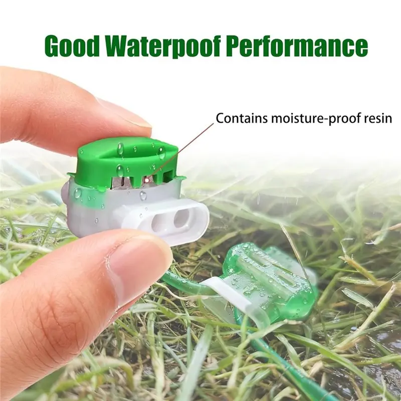 3 Way Waterproof Wire Connectors Self-Stripping Pigtail For 22-14 AWG Cables Electrical Connectors For Robotic Lawn Mower-B51B