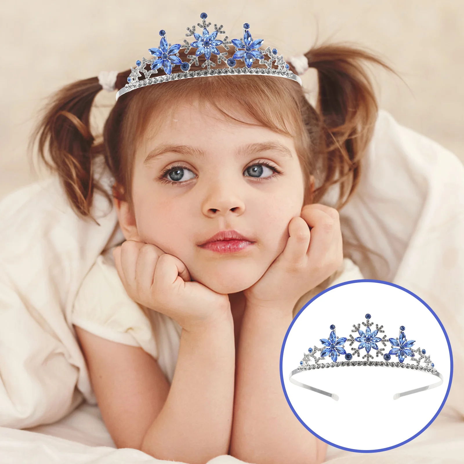 

Children's Crown Headband Costume Delicate Headdress Snowflake Chic Hair Decorative Alloy Wear Bridesmaid