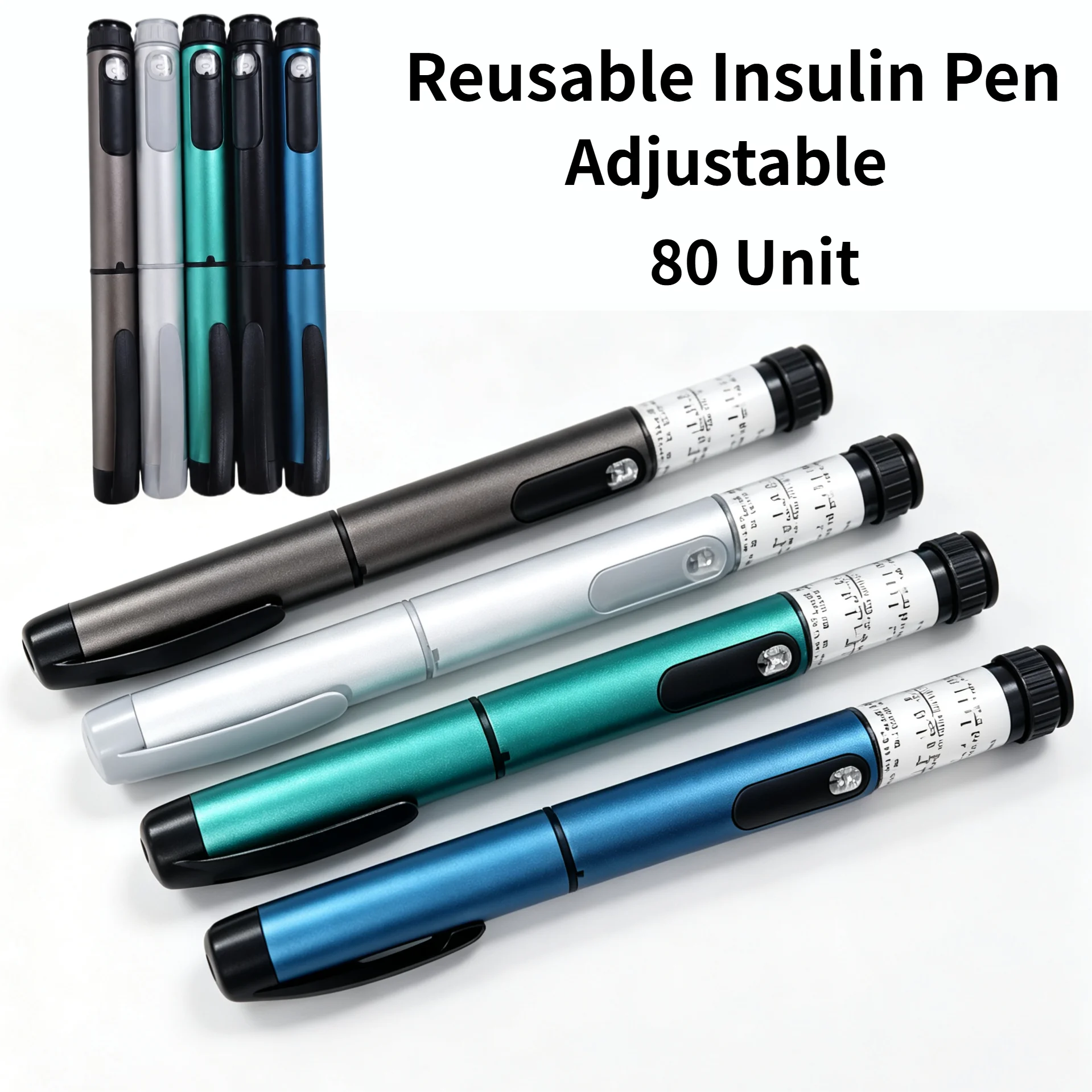 Image of V1 V2 80IU Wiederverwendbarer Peptid-Insulin-Injektionspen Einstellbarer Präzisionsinjektor Kompatibel mit 3ml Kartuschen für den Persönlichen Gebrauch zu Hause