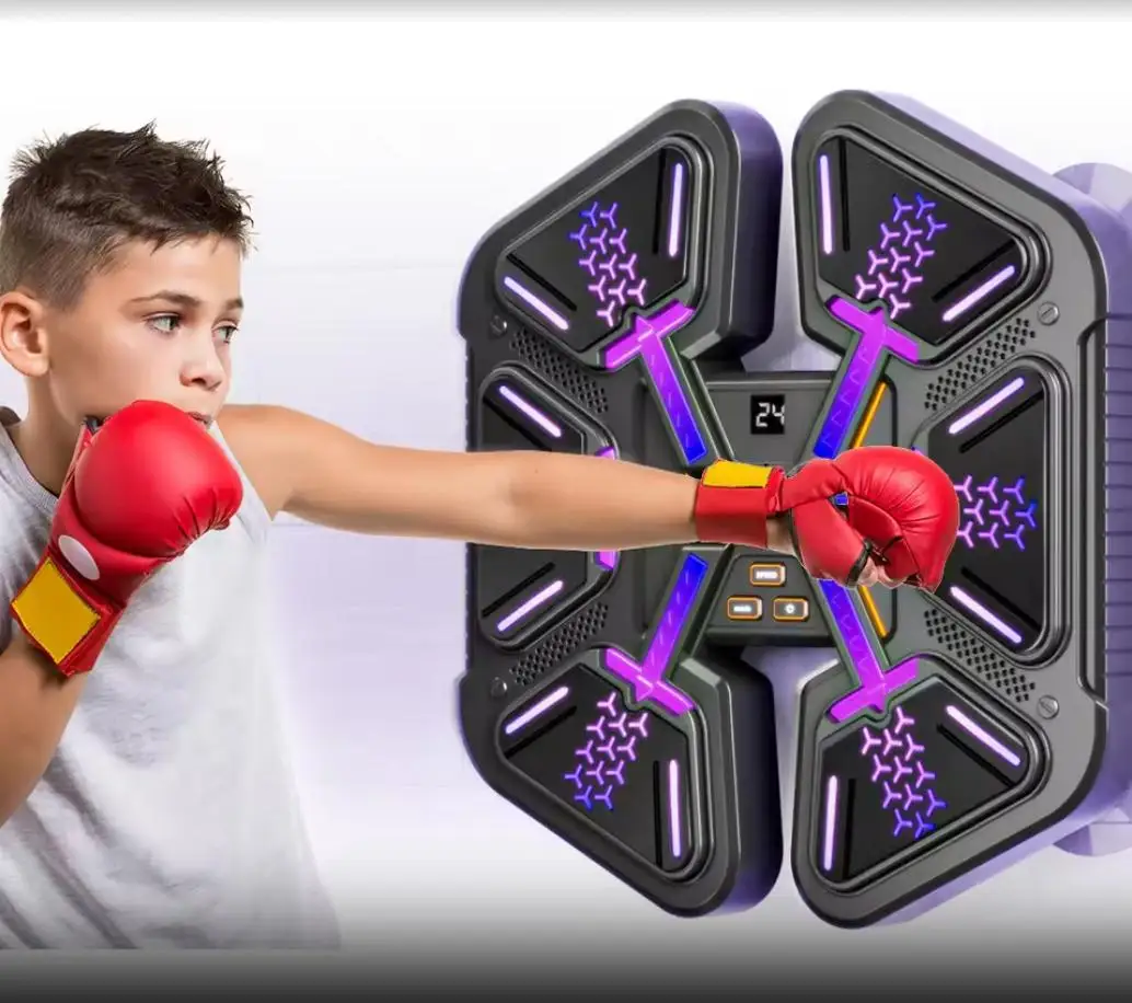 Nueva máquina de boxeo con música inteligente para adultos/niños, entrenador de boxeo deportivo, ejercicio en casa, entrenamiento de respuesta, objetivo de pared de boxeo