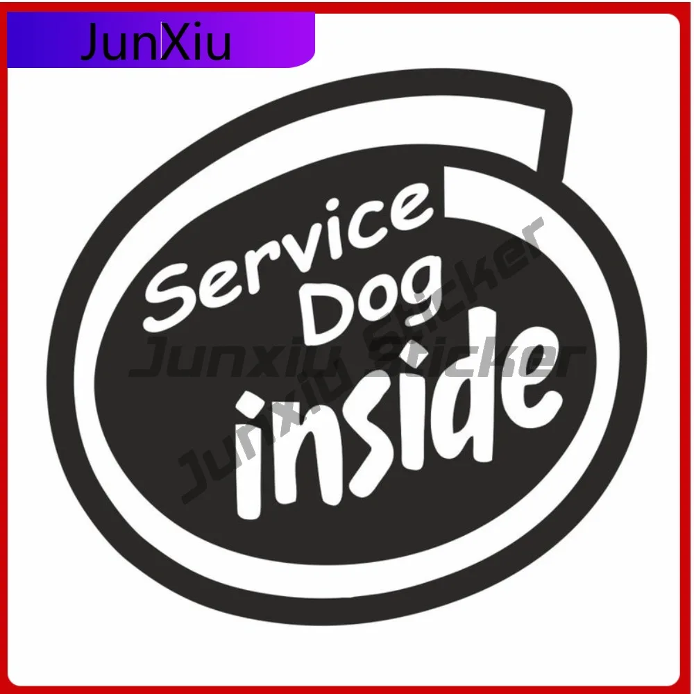 

Service Dog Inside Warning Sticker Vinyl Graphic Suv Bumper Car Decals Emblems Guitar Accessories Funny Decoration Cover Waterpr