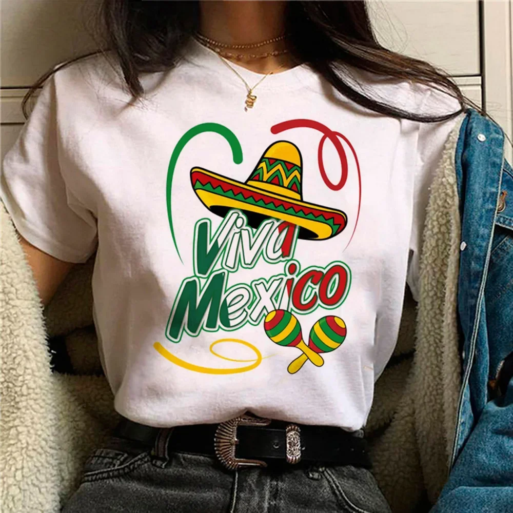 

Mexico tshirt women summer funny top female anime clothing