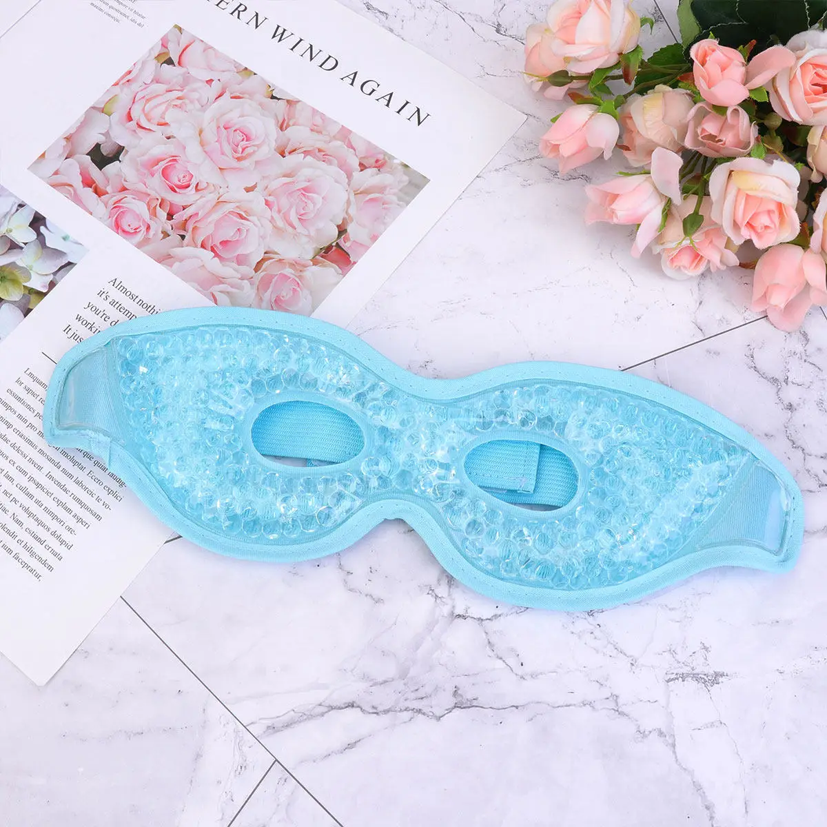 

PVC Double-Sided Gel Eye Mask Blue Hot Cold Compress Ice Pack Heat Therapy Reusable Lightweight Eye Patch
