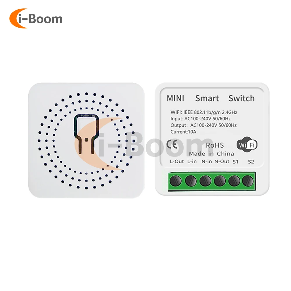 Modulo relè interruttore intelligente WiFi 16A Smart Life/Tuya App Control Funziona con Alexa Google Home 1 Gang 1/2 Way