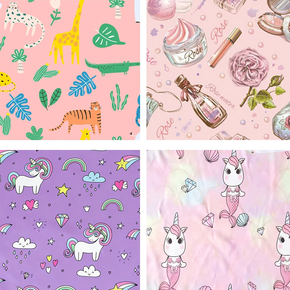 

100% Polyester Fabric With TPU Waterproof Cloth Has Slight Elasticity Lots Patterns
