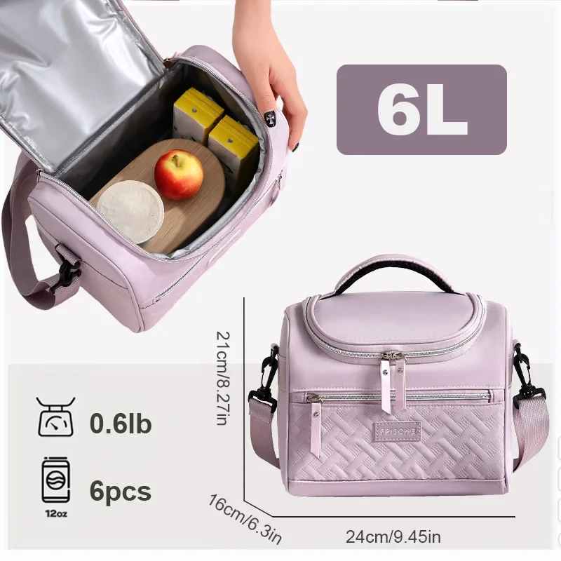 

Cooler Bag, Lunch Bags Insulated Soft Coolers Insulated, Double Leakproof Soft Sided Collapsible Beach Cooler For Picnic Termos