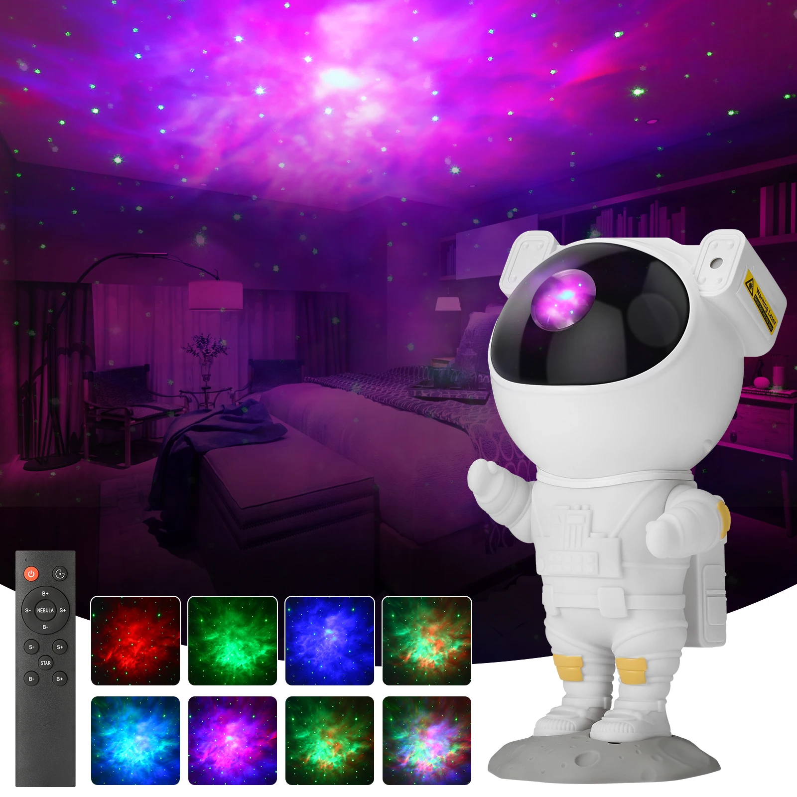 New Astronaut Projector Starry Sky Galaxy Stars Projector Night Lamp Home Room Decor Surprise Gifts For Children Adults