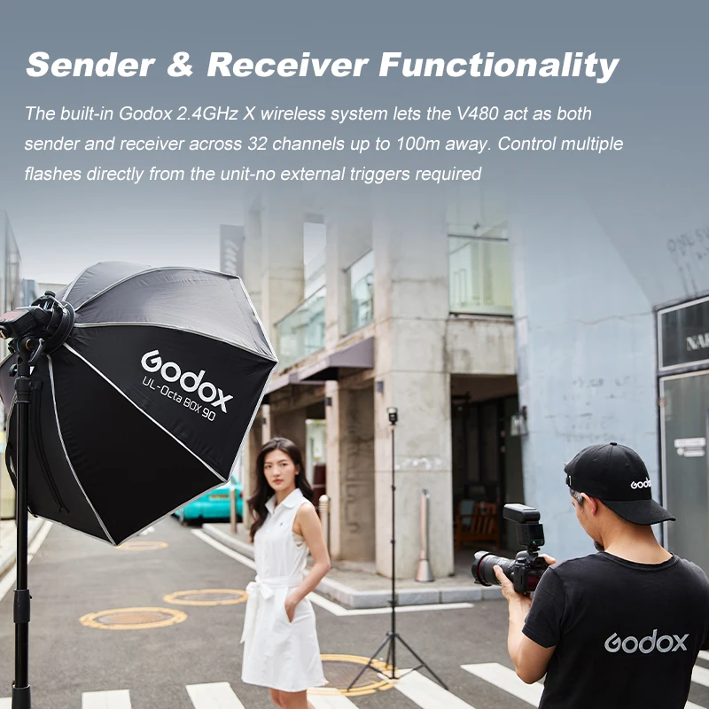 Godox V480 C/S/N/O/F TTL كاميرا ليثيوم أيون ضوء فلاش مع X2t X3 Speedlite 2.4G لاسلكي لسوني كانون نيكون فوجي فيلم أوليمبوس