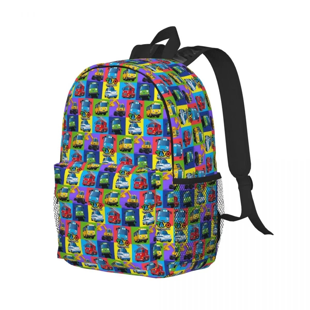 

Tayo The Little Bus Cartoon Backpack Student Boys Girls BookBag Children School Bag Computer Shoulder Bags for Men Women