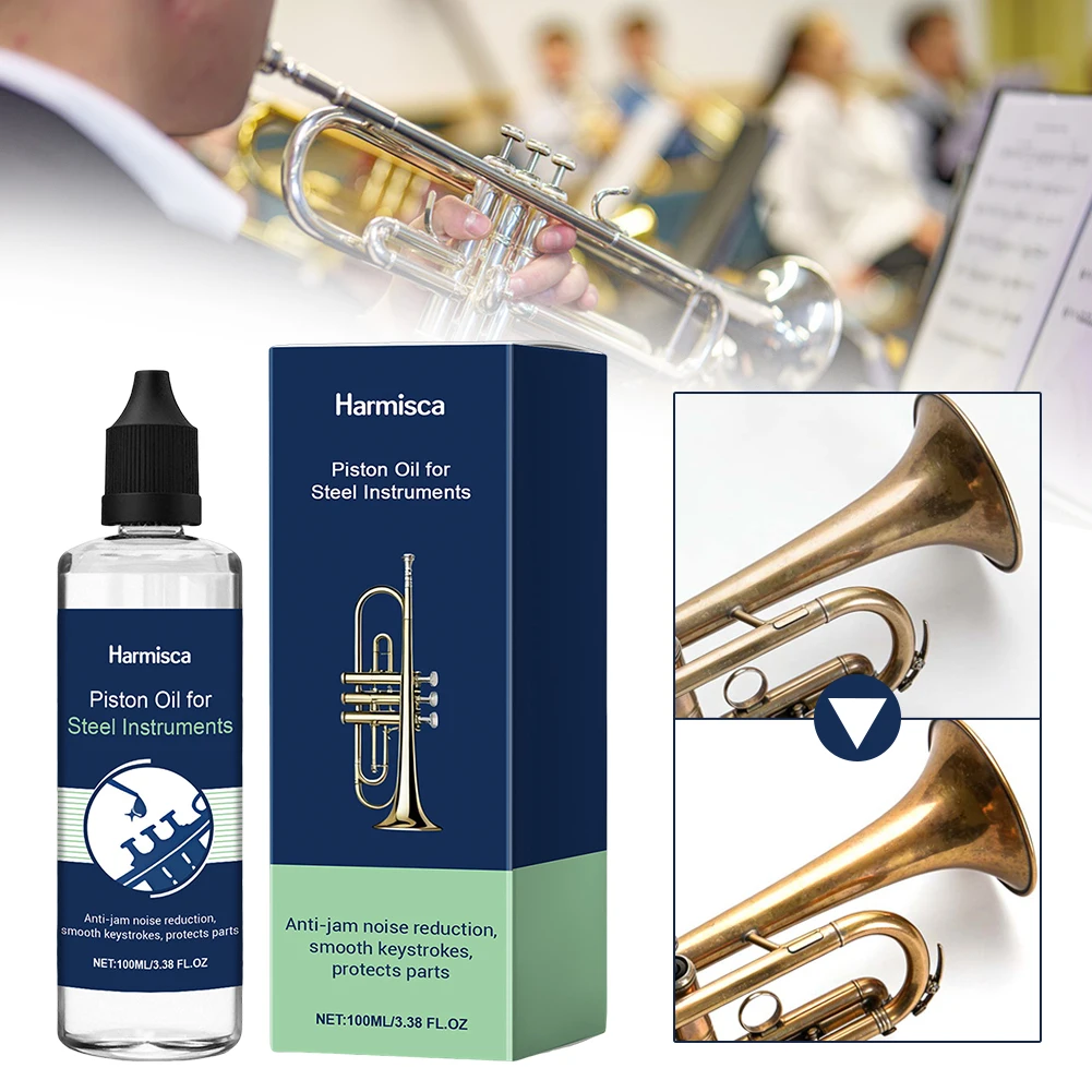 Piston Oil For Steel Instruments Anti-Jam Noise Reduction Smooth-Keystrokes Protecting Parts Oil Lubricant For Brass Instruments