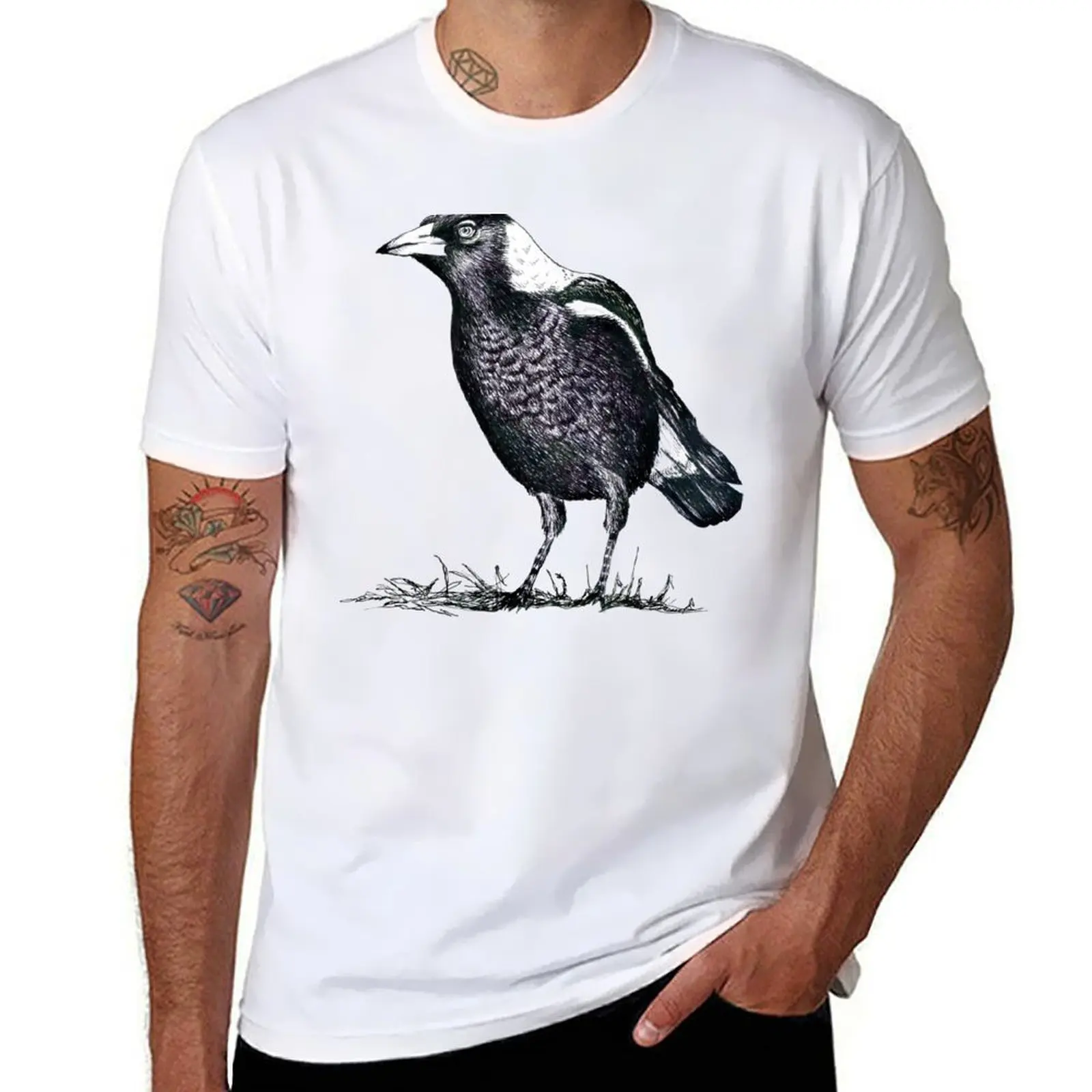 

Magpie - Dedicated to family T-Shirt printed t shirts for man man t shirts high quality luxury brand T-Shirt