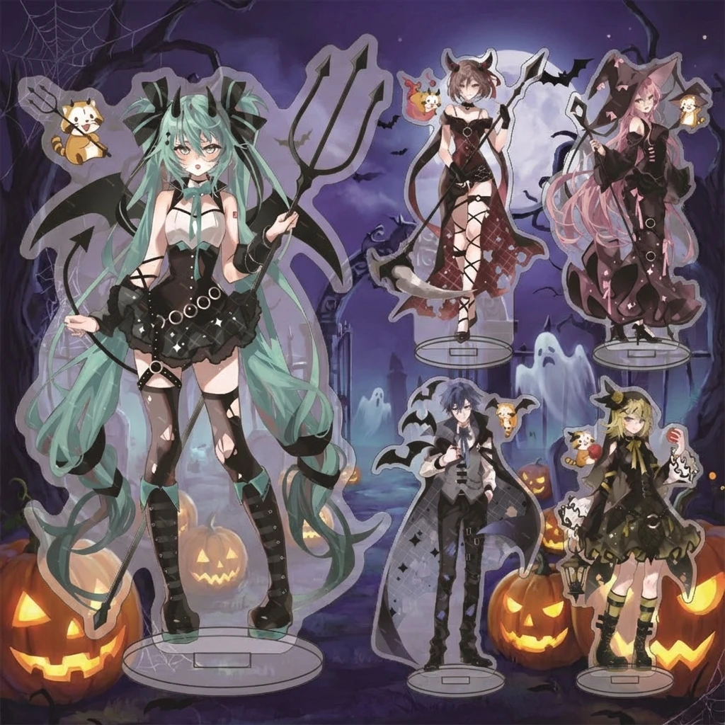 

Акриловая подставка, виртуальная певица Хацунэ Мику, акриловая фигурка дисплея, большая акриловая вывеска, аниме-декор, коллекционный подарок для