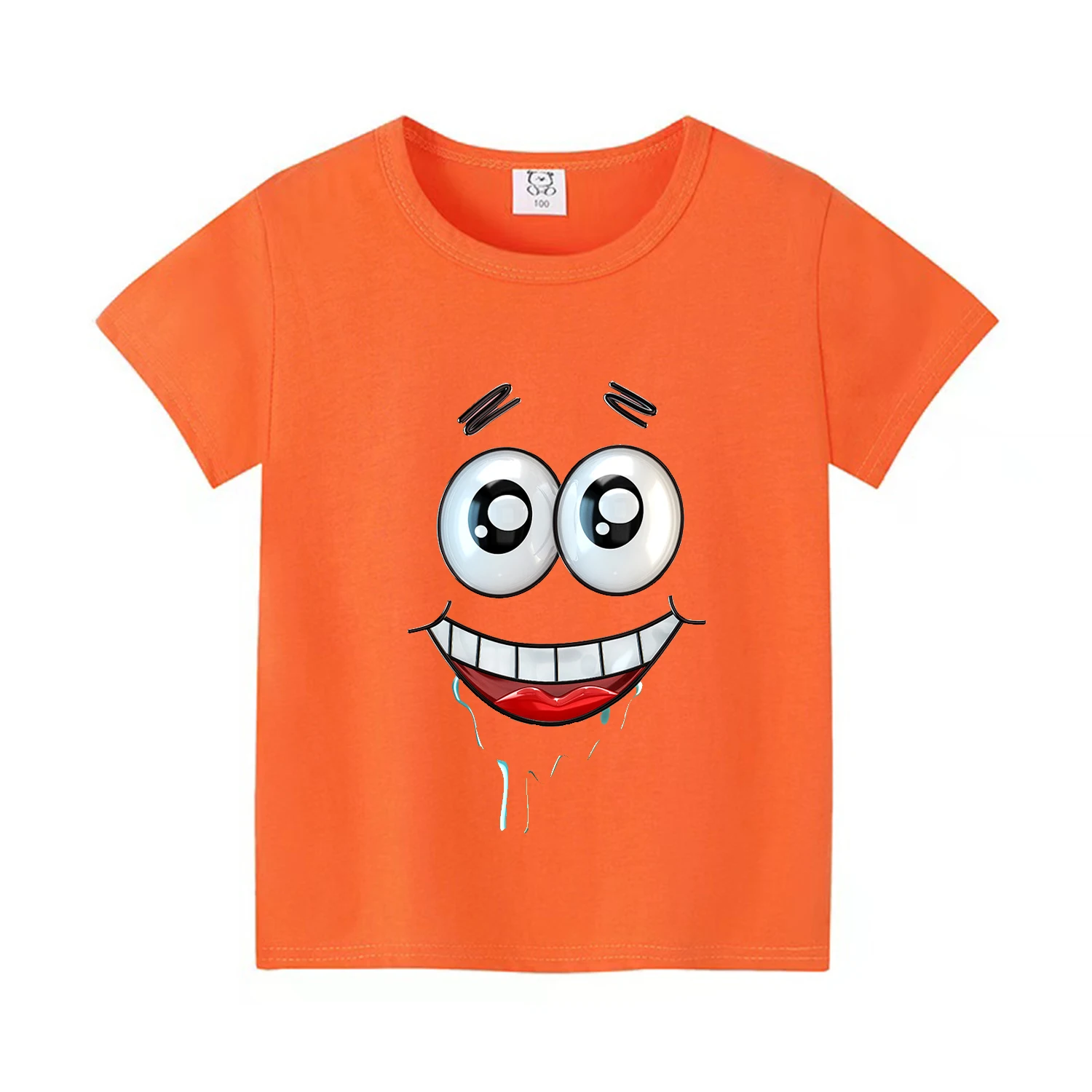 Summer New Children's Clothing Starfish Printed Cotton T-Shirt Teenagers Casual Breathable Tops Boys Sportswear 4-14 Years Old