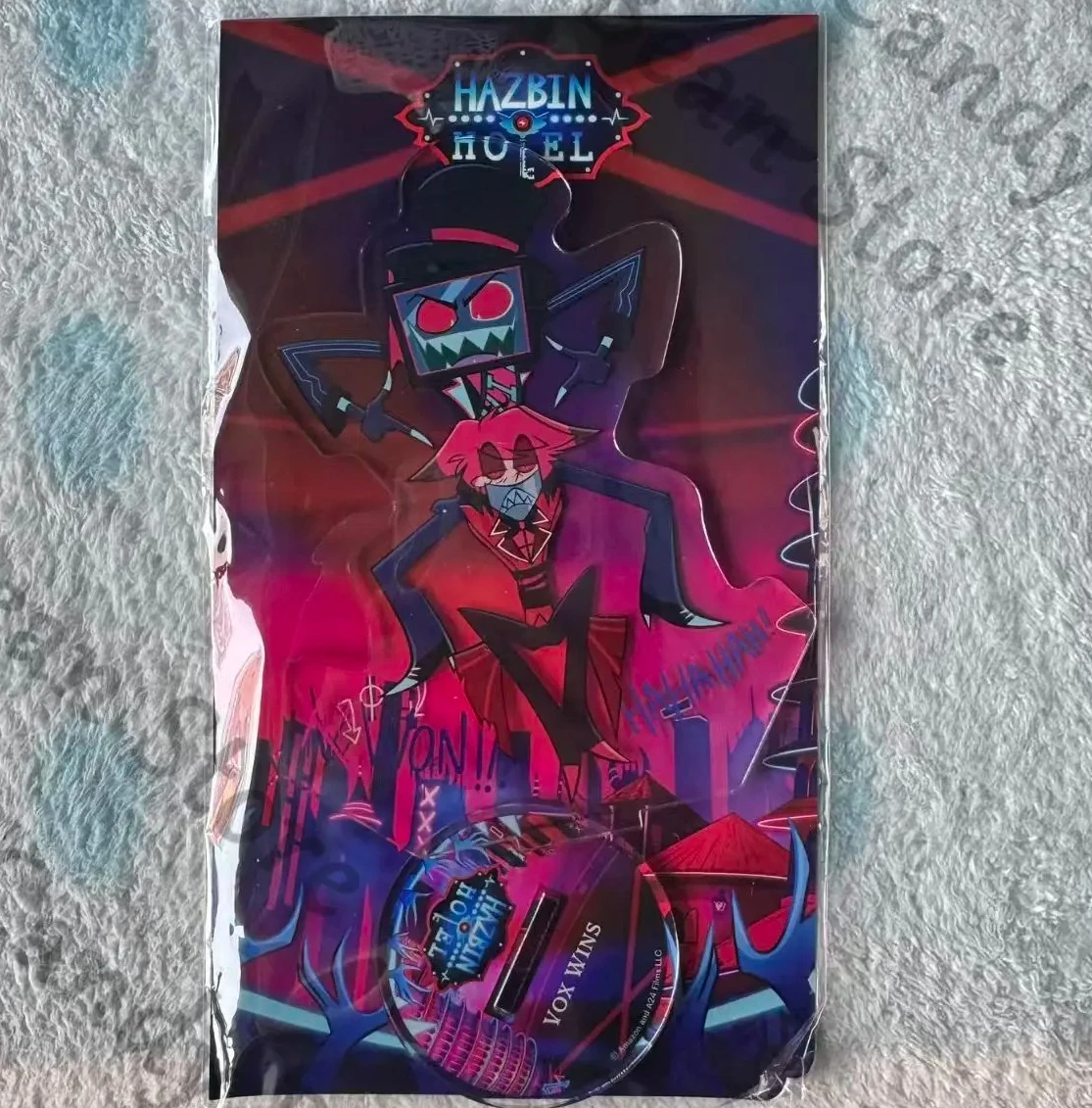Board Game Hotel - ป้ายอะคริลิคตั้งโต๊ะลายการ์ตูน Hazbin Hotel ของแท้ ตัวละคร Alastor