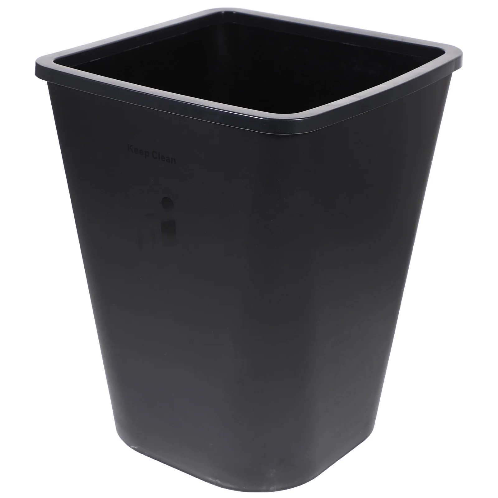 

Square Trash Can Waste Bin Sturdy Plastic Lightweight Bedroom Kitchen Garbage Disposal Modern Practical Black Wastebasket