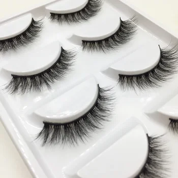 Alternative view of Natural 3D Mink False Eyelashes, Makeup Fake Eye Lashes, Faux Cils, Make Up Beauty Tools, Wholesale, 5 Pairs