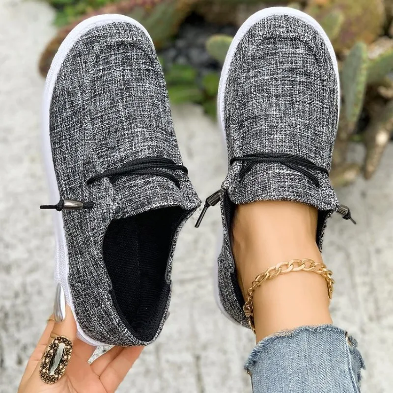 Big Size 35-43 Women Casual Shoes Comfortable Canvas Shoes Leisure Sneakers Female Flats Light Weight Shoes