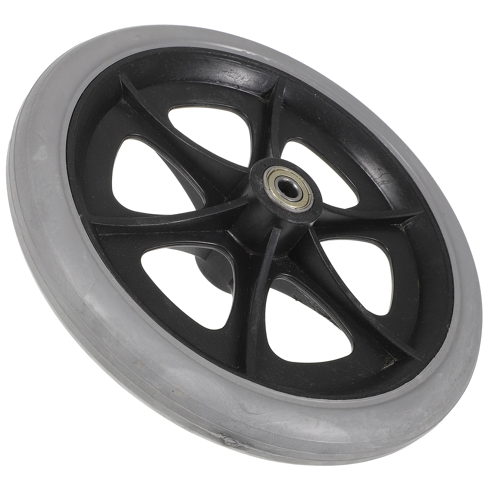 8 Inch Front Wheel Replacement Wheelchair Universal for Wheelchairs Sturdy Plastic Solid Tire Elder