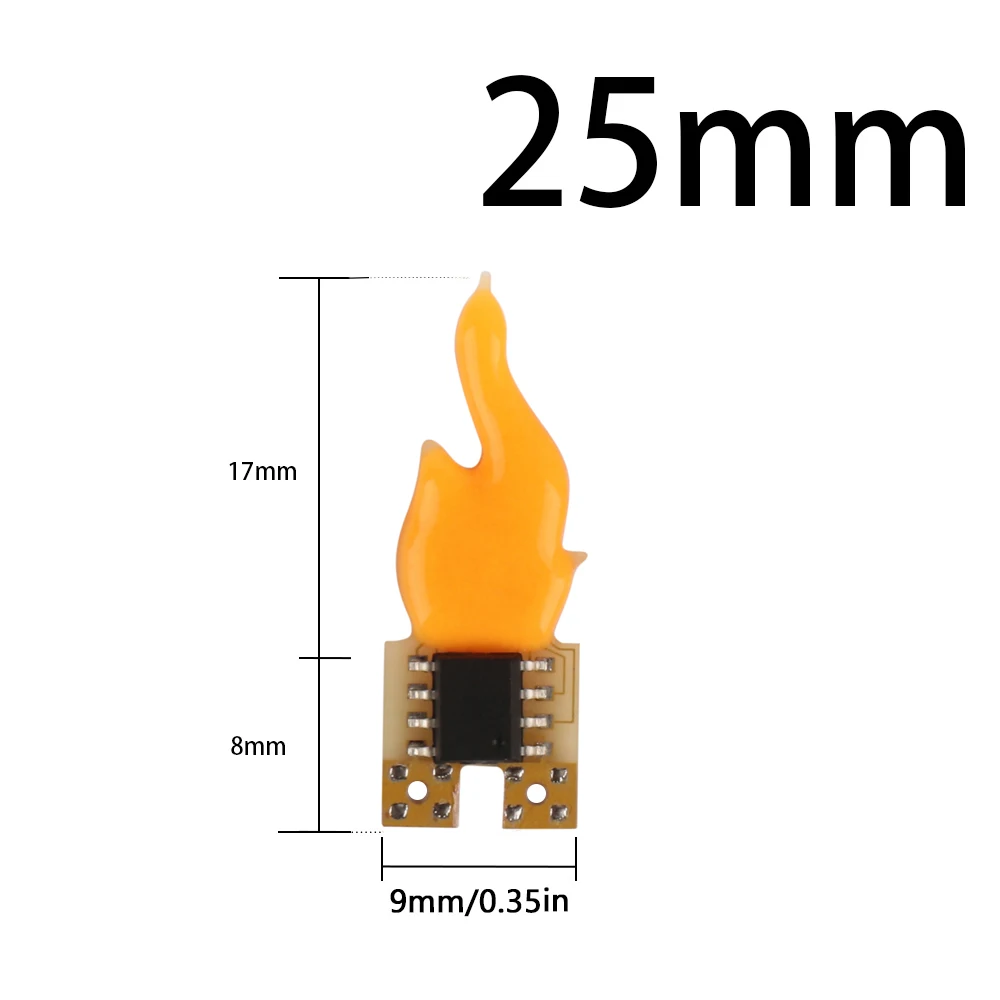 OCONA DC 3 V realistischer flackernder Feuerflammen-Chiplont für DIY-LED-Kerzen, 1800 K Filament, flammenlose Batterie, Kerzenlicht-Zubehör 5