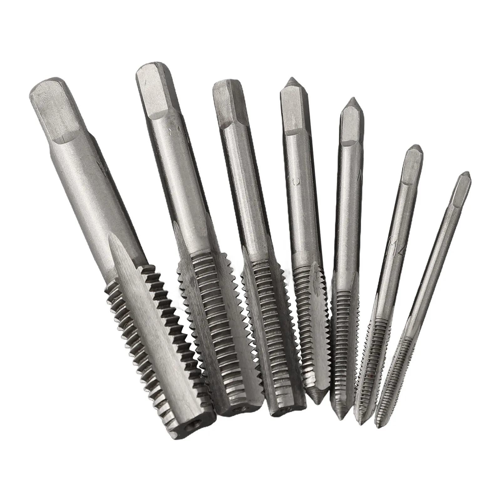 Brand New Tap Drill Bits Spiral Pointed Tap 7PCS For Processing Hand Tools High Accuracy Kit Metric Right Hand