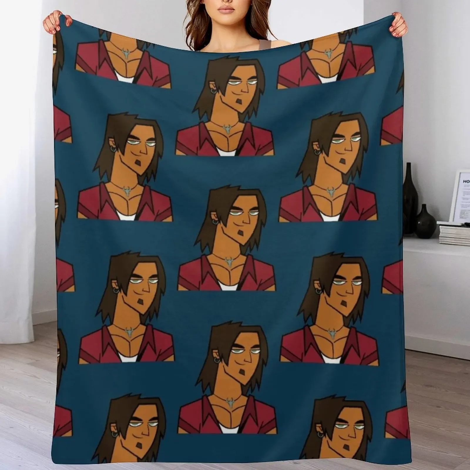 Total Drama - Alejandro Throw Blanket Soft Plush Plaid Bed Fashionable Cute Plaid Blankets