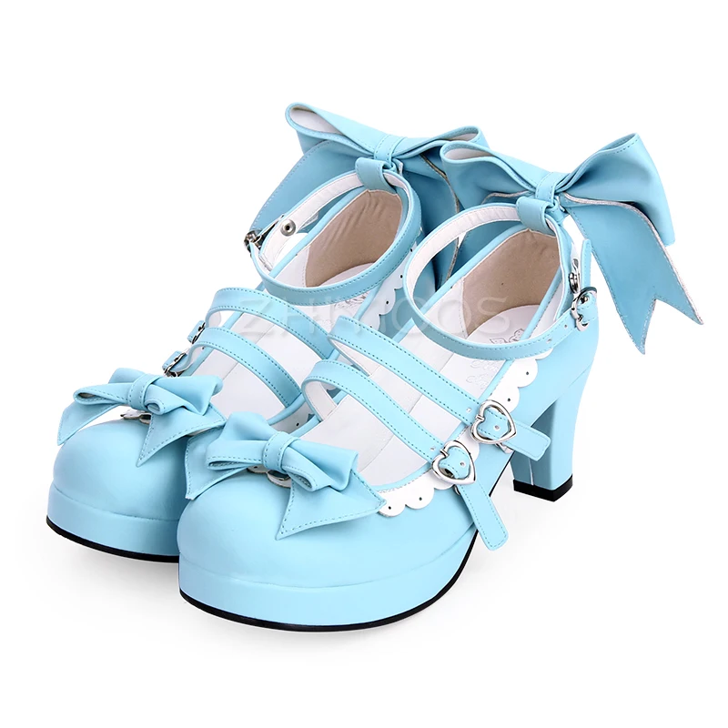 Nowe Japońskie Lolita Buty Damskie Dziewczęce Księżniczki Słodkie Buty na Obcasie z Kokardką Anime Cosplay Buty Rozmiar Europejski 35-47