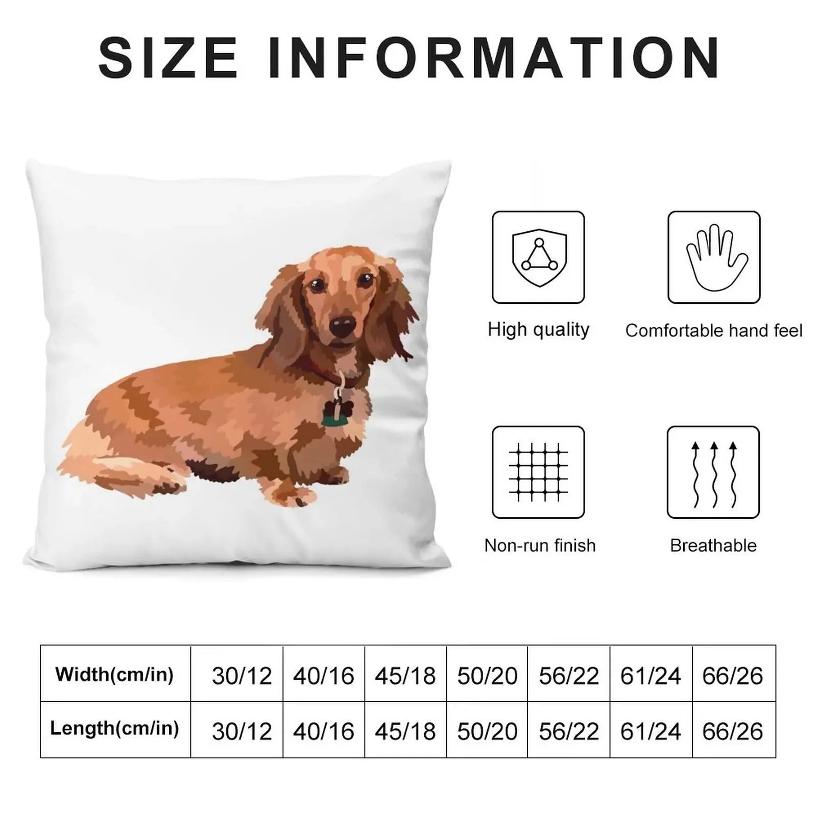 Long haired dachshund Throw Pillow Cushion Covers For Living Room Pillow Case pillow