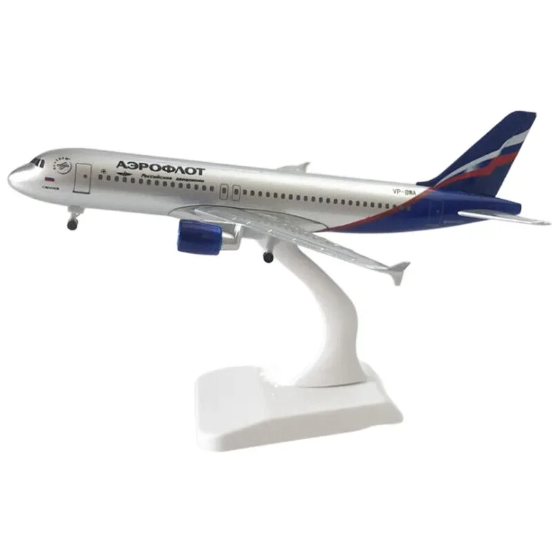 Diecast Toys Scale 1:200 20cm Aeroflot Airline A320 Airplane Model Alloy Material Gear Exclusive Gift For Aircraft Fans Decor