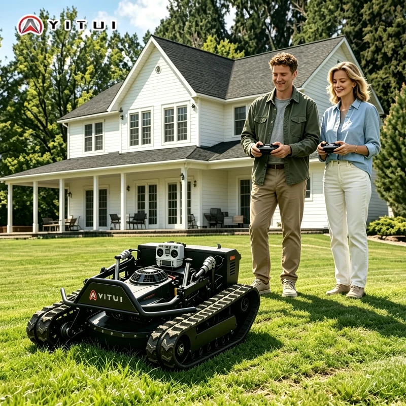 Customized Lawn Mower Powerful Engine Low Vibration Sharp Cutting Blades Stable Performance For Farmland Lawn Maintenance