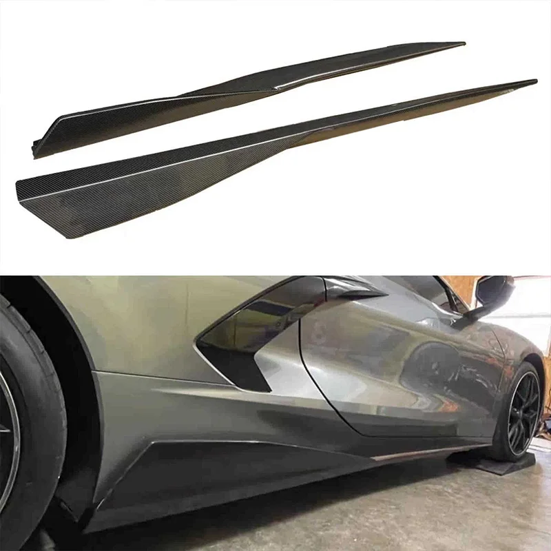 

Damei Automotive Carbon Fiber Side Skirt For Chevrolet Corvette C8